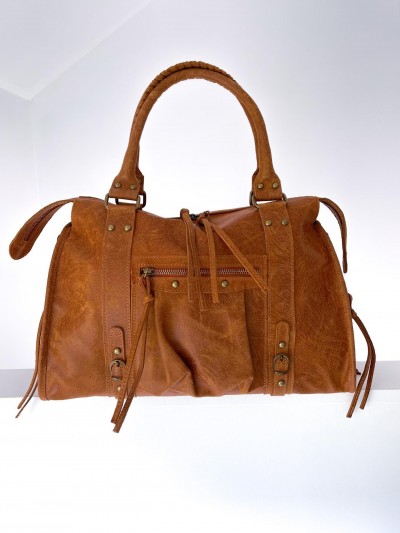 Sac Belle croute de cuir -...