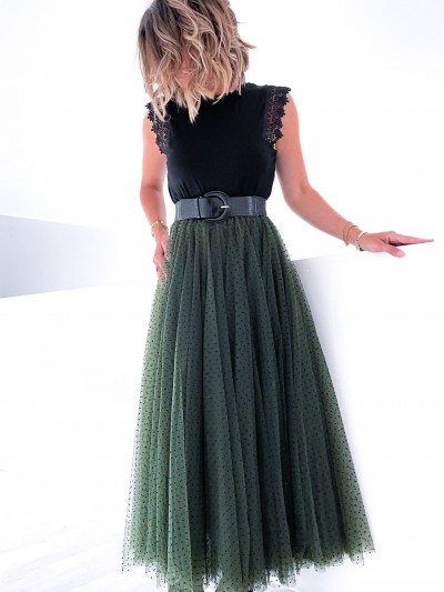 Jupe/Jupon en tulle à pois...