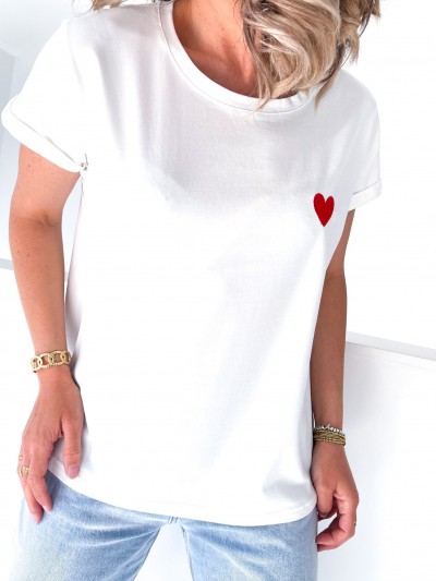 T-shirt  Coeur - Rouge