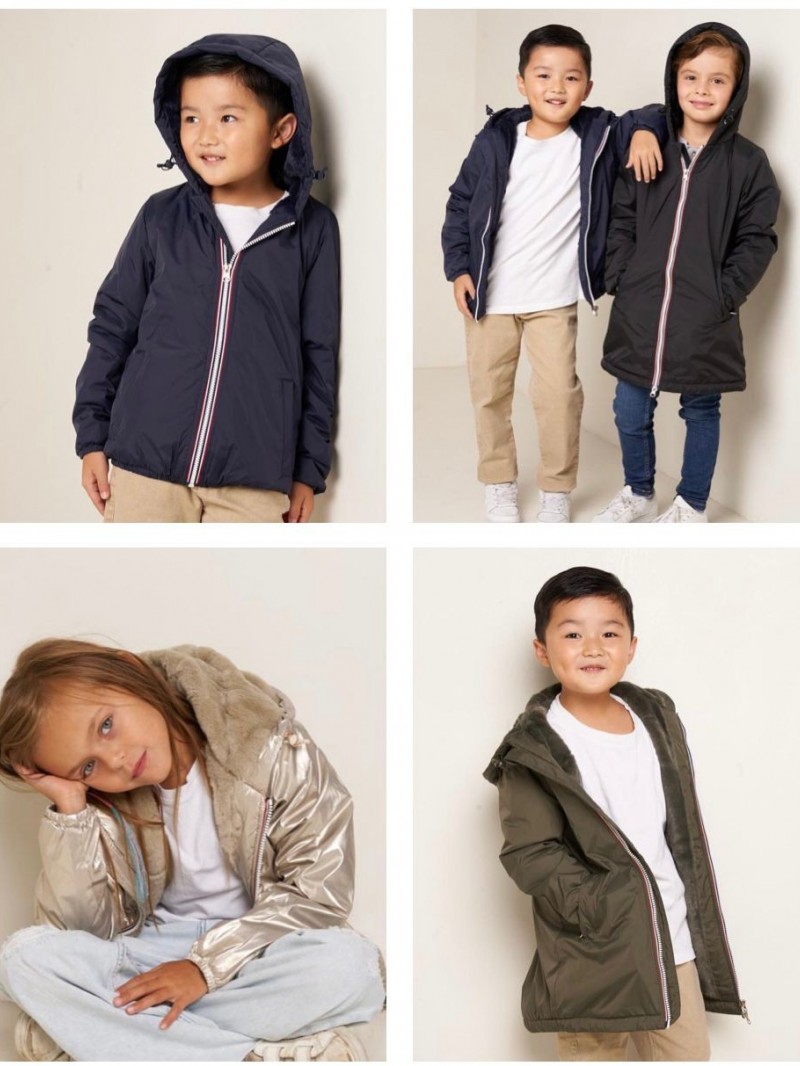 Gefütterte Kids Regenjacke - Kurz - Kinder (Wasserdicht)