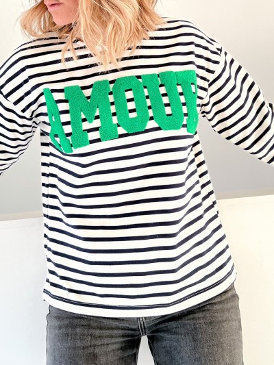 Pull / T-shirt fin ligné AMOUR