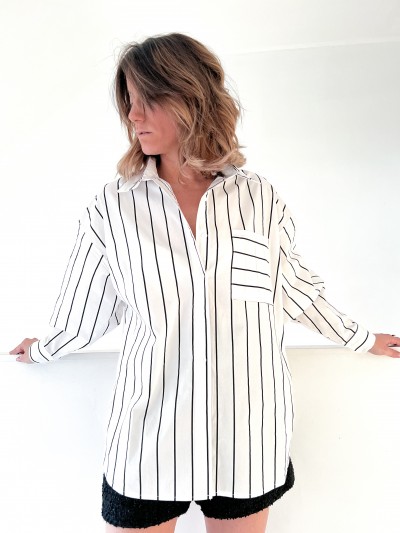 Chemise ligné Noire et Blanc