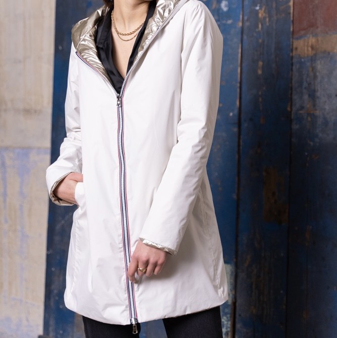 Veste de pluie Longue mi-saison matelassé et réversible
