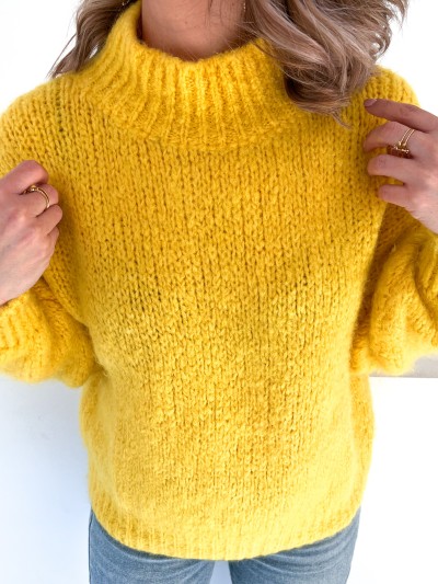 Pull Naëlle col roulé - Jaune