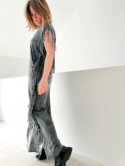 Robe JULIE droite à franges