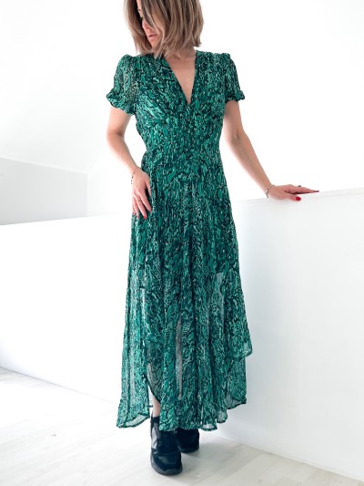 Robe Daphnée en voile - Vert 