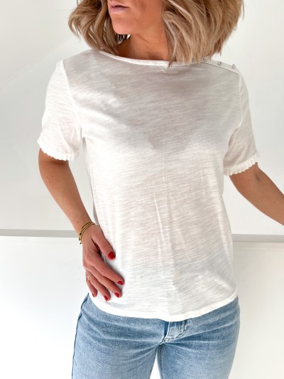 T-shirt Blouse dos nu avec...