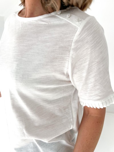 T-shirt Blouse dos nu avec...