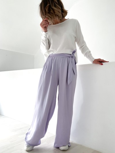 Pantalon Adèle large - Lila