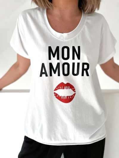 T-Shirt Mon Amour - Blanc
