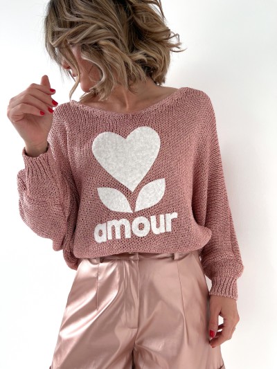 Pull en maille AMOUR