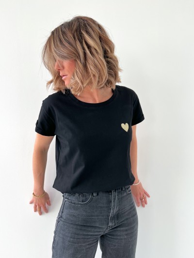 T-shirt  Coeur - Noir