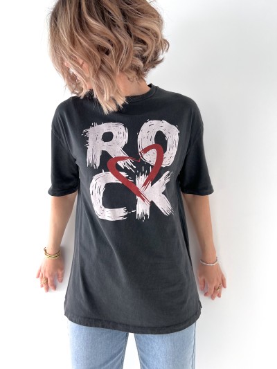 T-shirt imprimé Rock Coeur