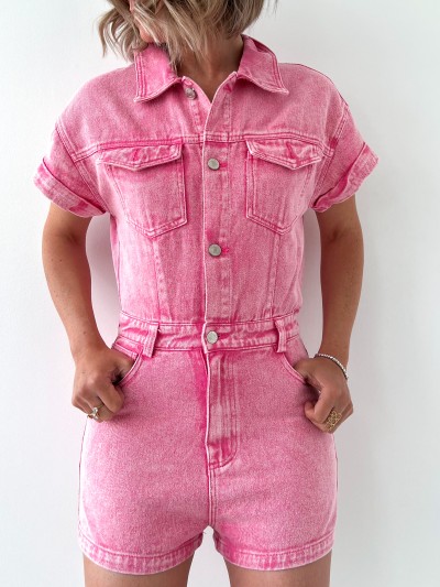 Combi-short - Jeans Coloré