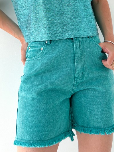Short en Jeans à franges -...
