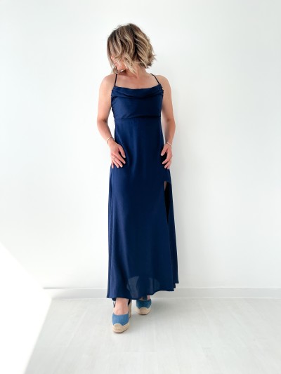 Robe longue Marlène - Bleu...