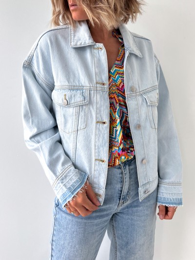 Veste en Jeans Clair Large