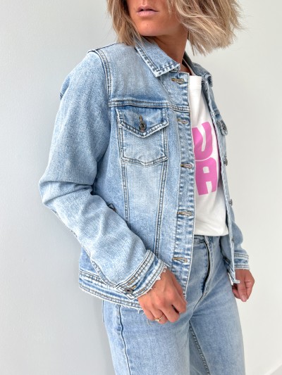 Veste en Jeans Classique Clair