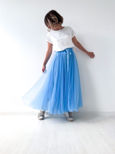 Jupe en tulle Carrie - Bleu...