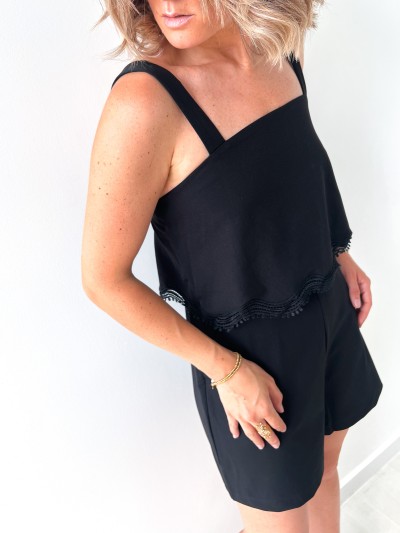 Combi Short  avec Broderie...