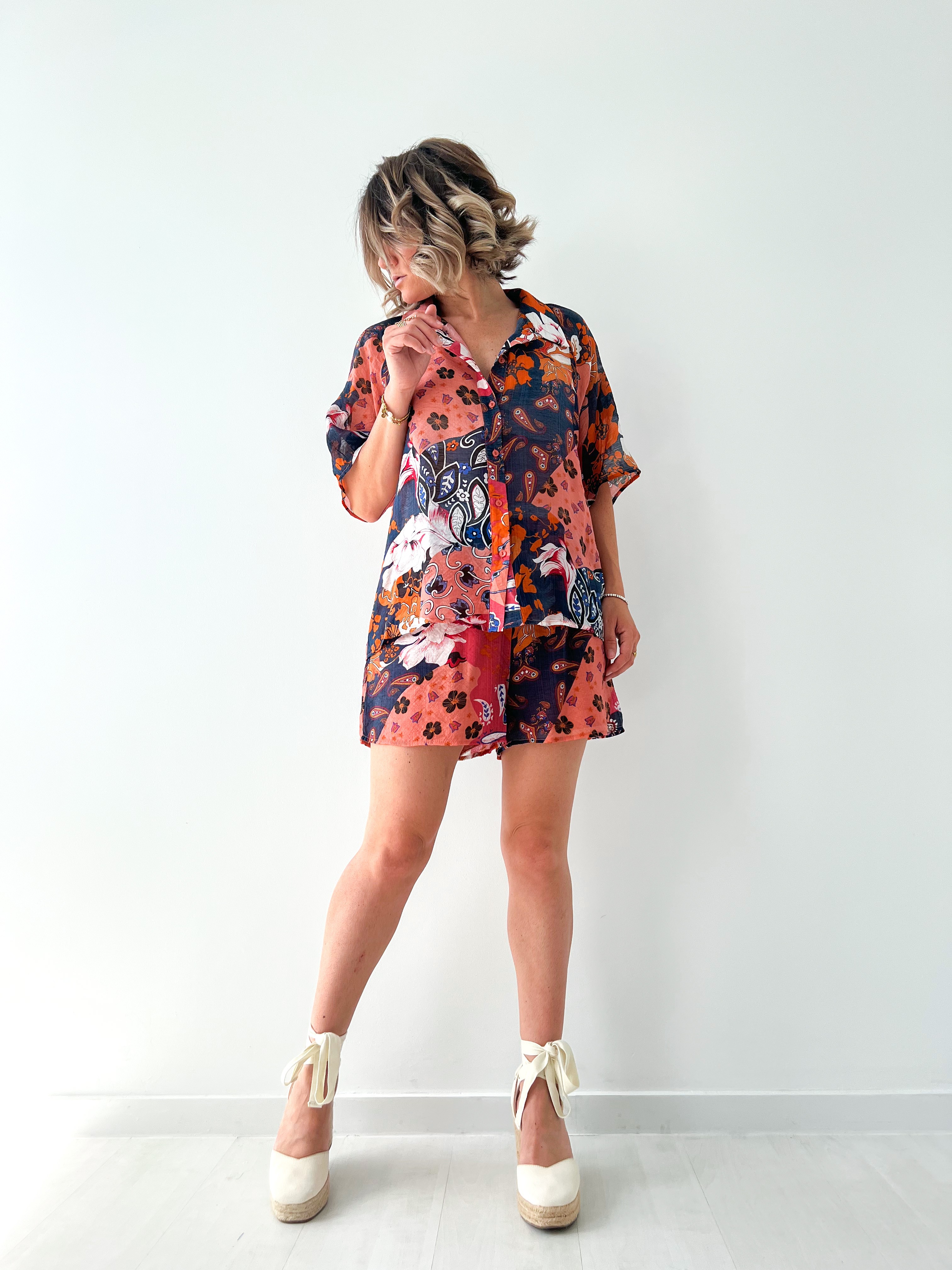 Ensemble Short / Chemise en voile
