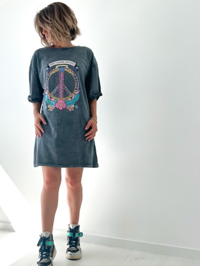 Robe longue T-shirt Peace...