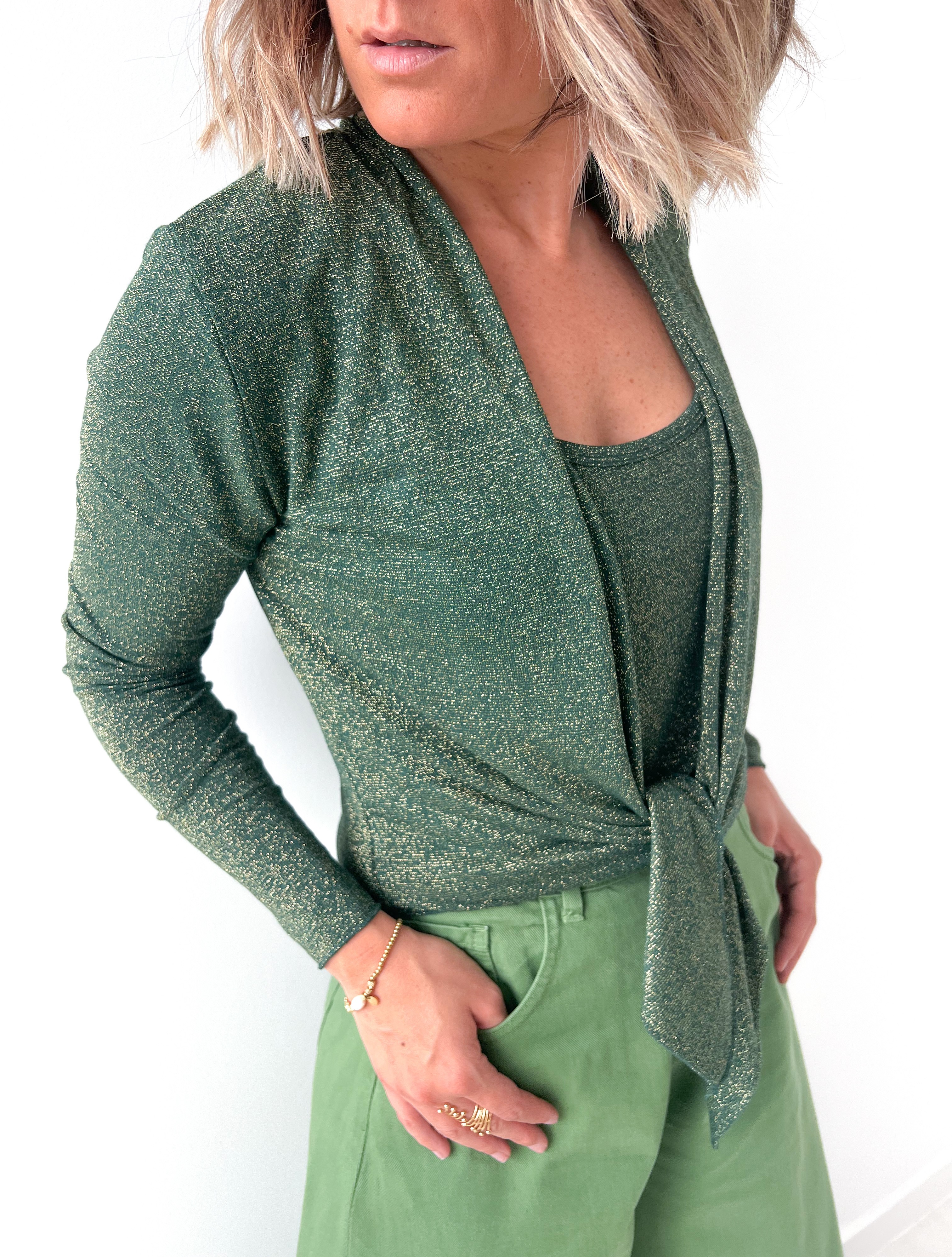 Gilet cache-coeur Vicky scintillant