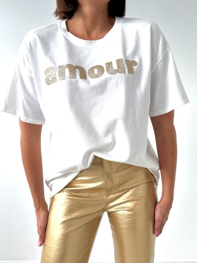Pantalon droit simili cuir