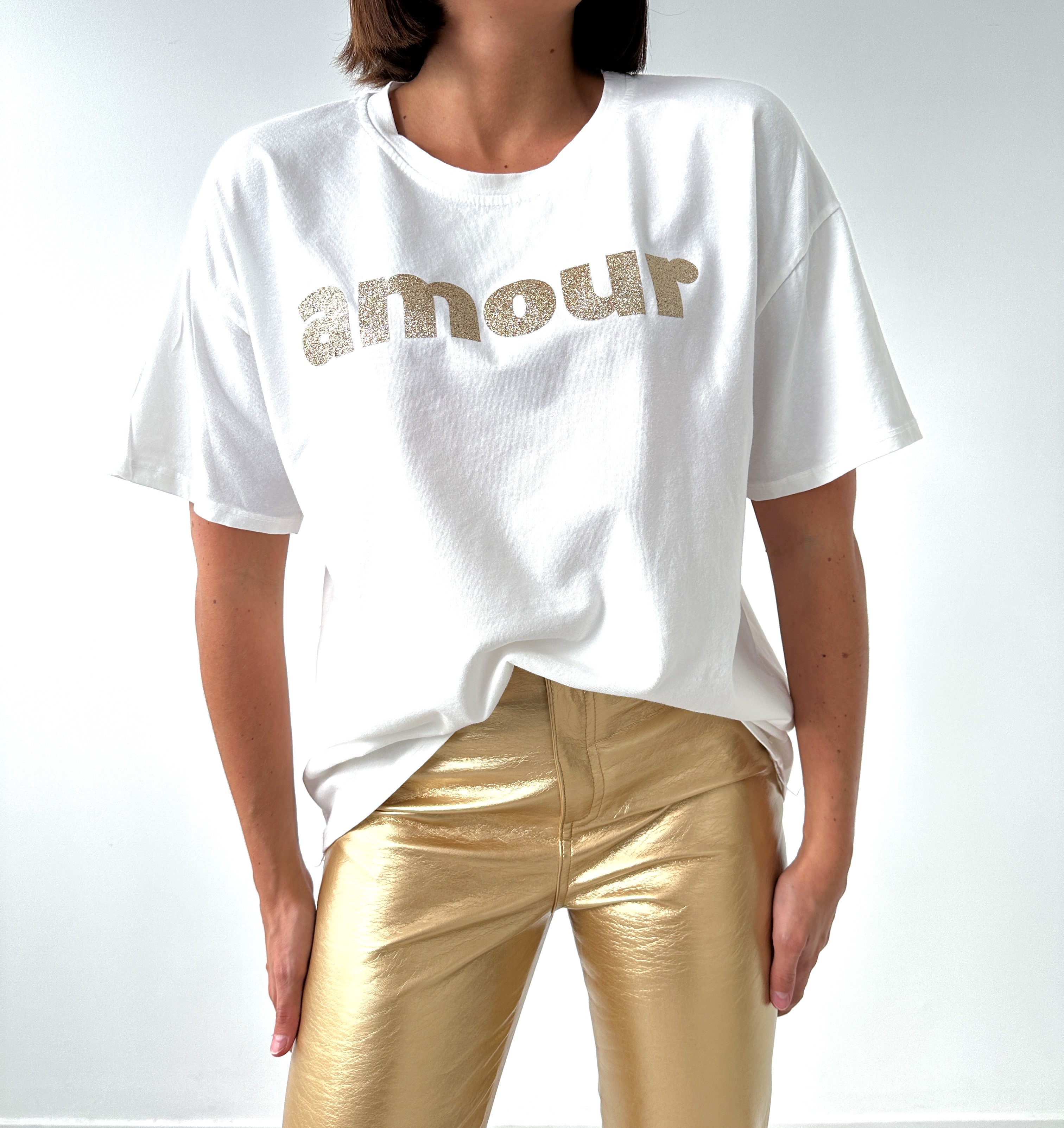 Pantalon droit simili cuir
