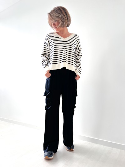 Pantalon soyeux à poches