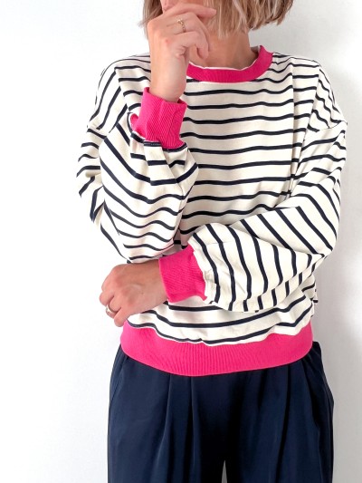 Pull / Sweat marin col coloré
