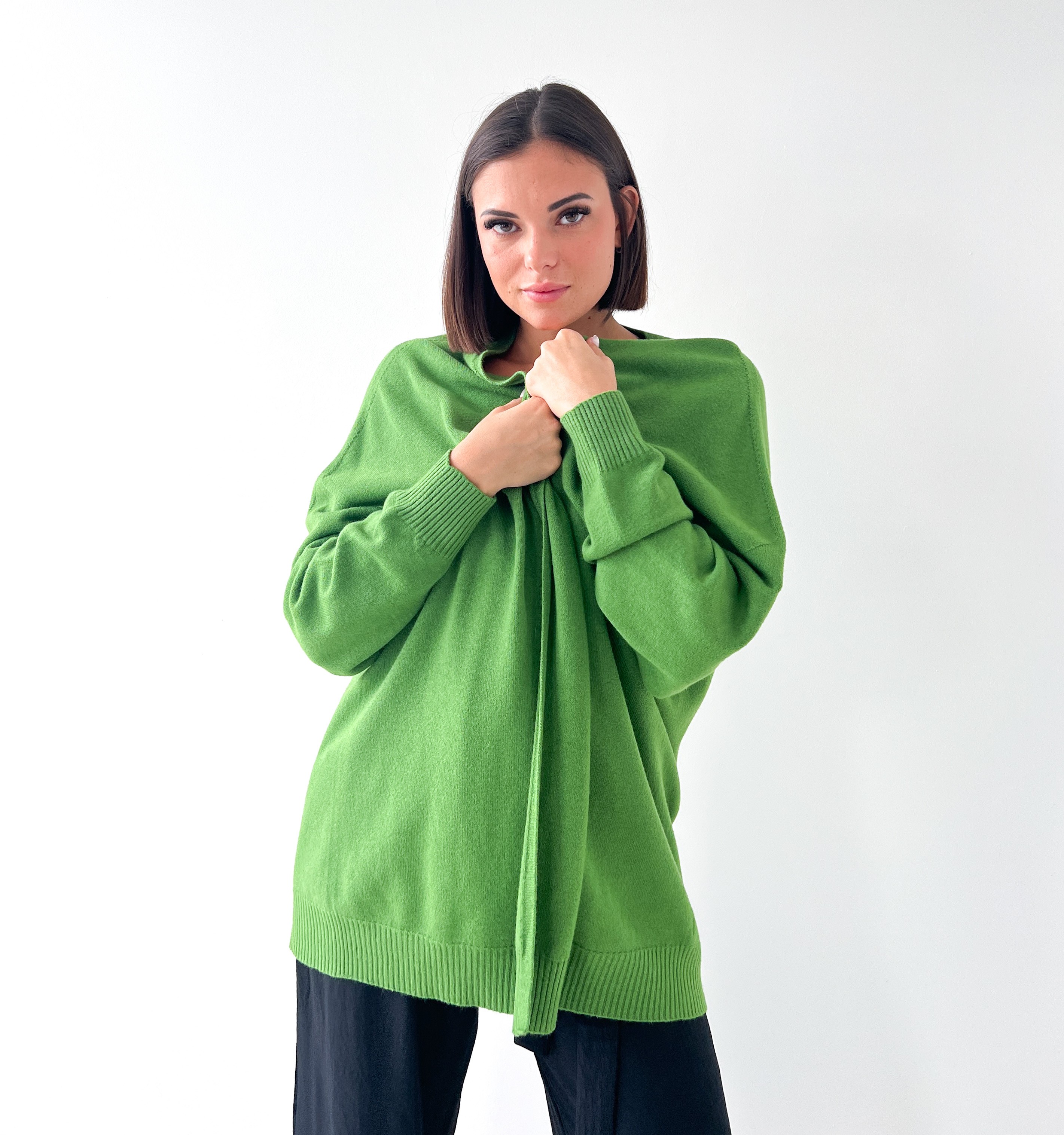 Gilet / Pull long Zen sans boutons