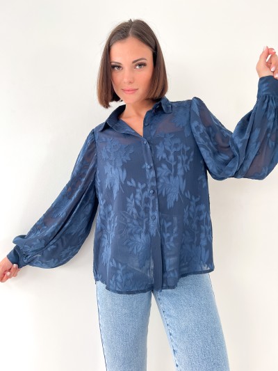 Chemise Voile - Bleu Marine