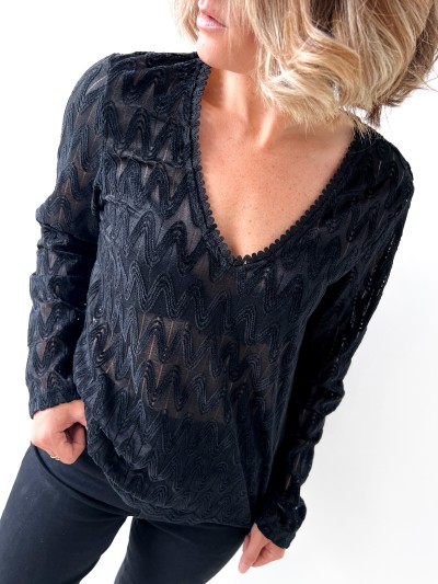 Blouse transparente détails...