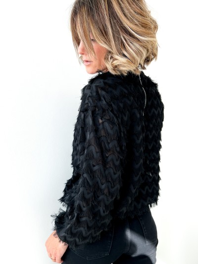 Blouse transparente détails...