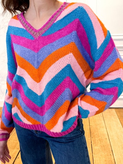 Pull V Mimi - Multicouleur...