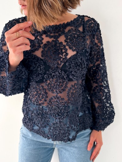 Blouse Camille transparante...