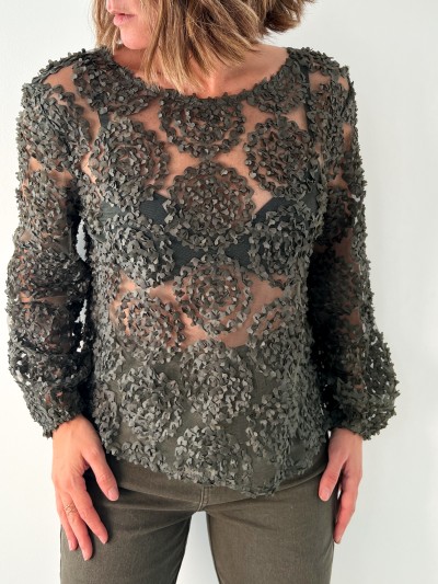 Blouse Camille transparante...