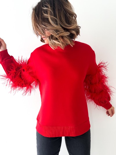 Pull/Sweat plume - Rouge