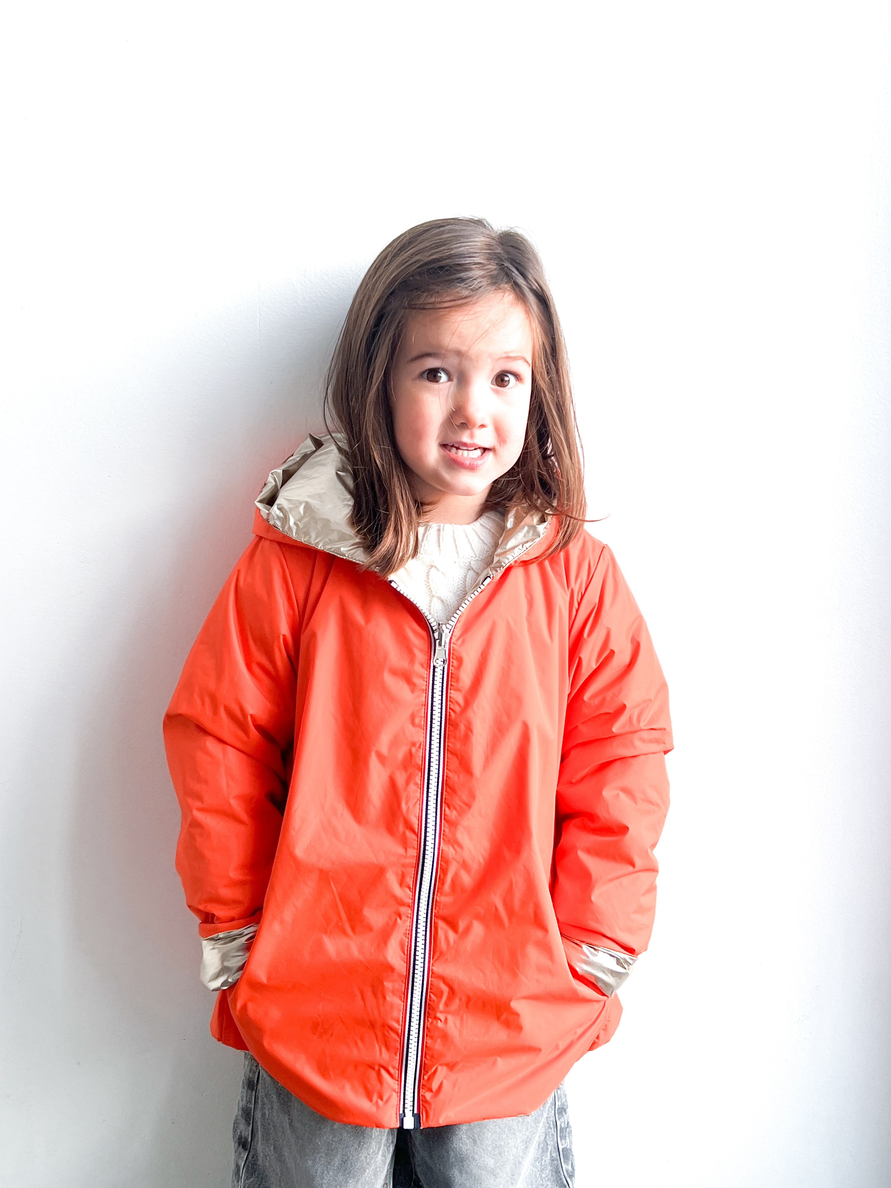 licht gewatteerde regenjas voor kinderen