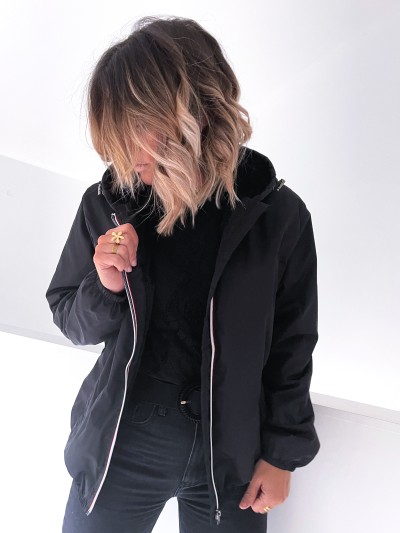 korte regenjas  met voering