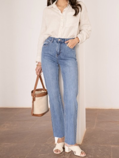 JEANS MADDIE COUPE DROITE -...
