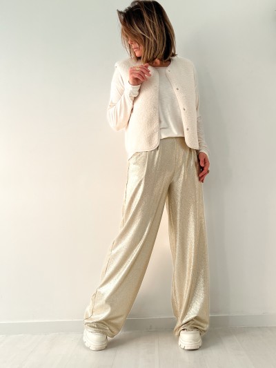 Pantalon Miroir Brillant -...