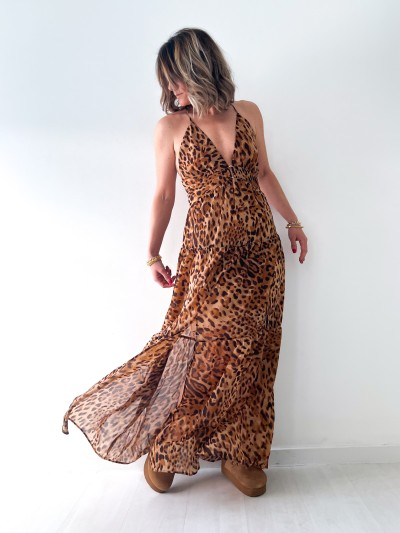 Robe Bonita dos nu - Leopard