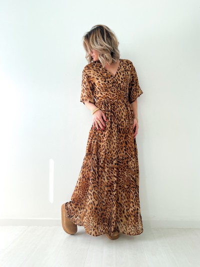 Robe Gé voile - Léopard
