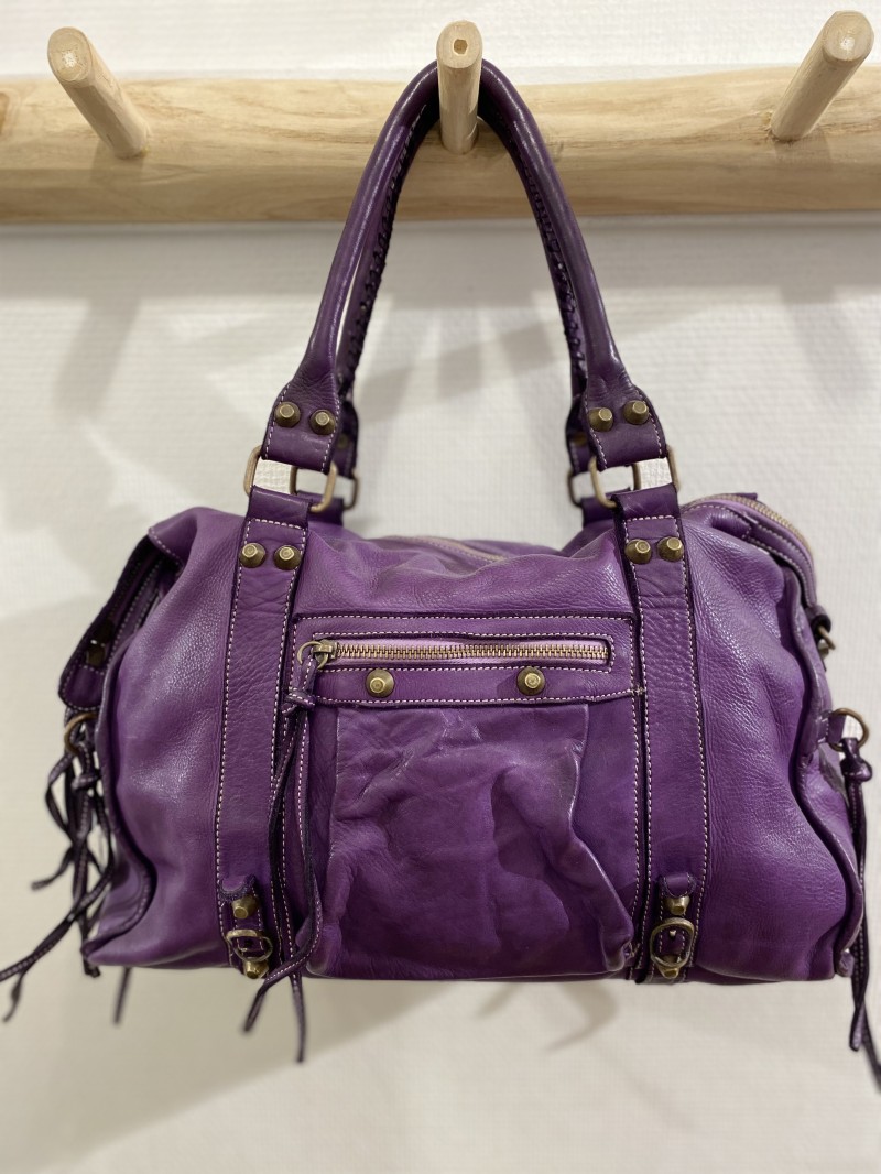 Sac Bella grand cuir lisse