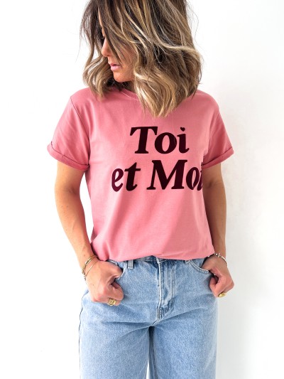 T-Shirt Toi et Moi - Bordeaux 