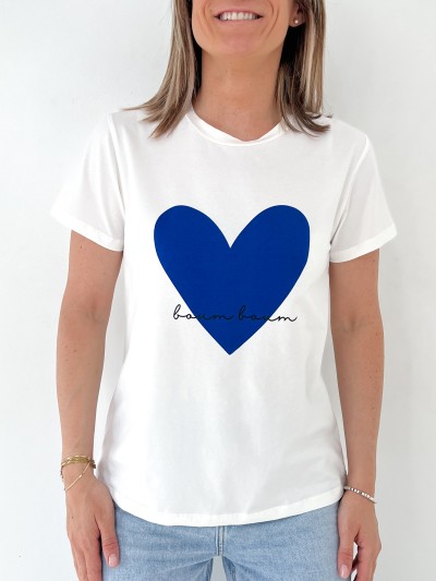 T-shirt BOUM Maman - Bleu...