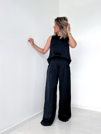 Pantalon Venezia - Noir bleuté