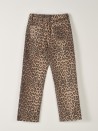 Pantalon en jeans Solange Léopard